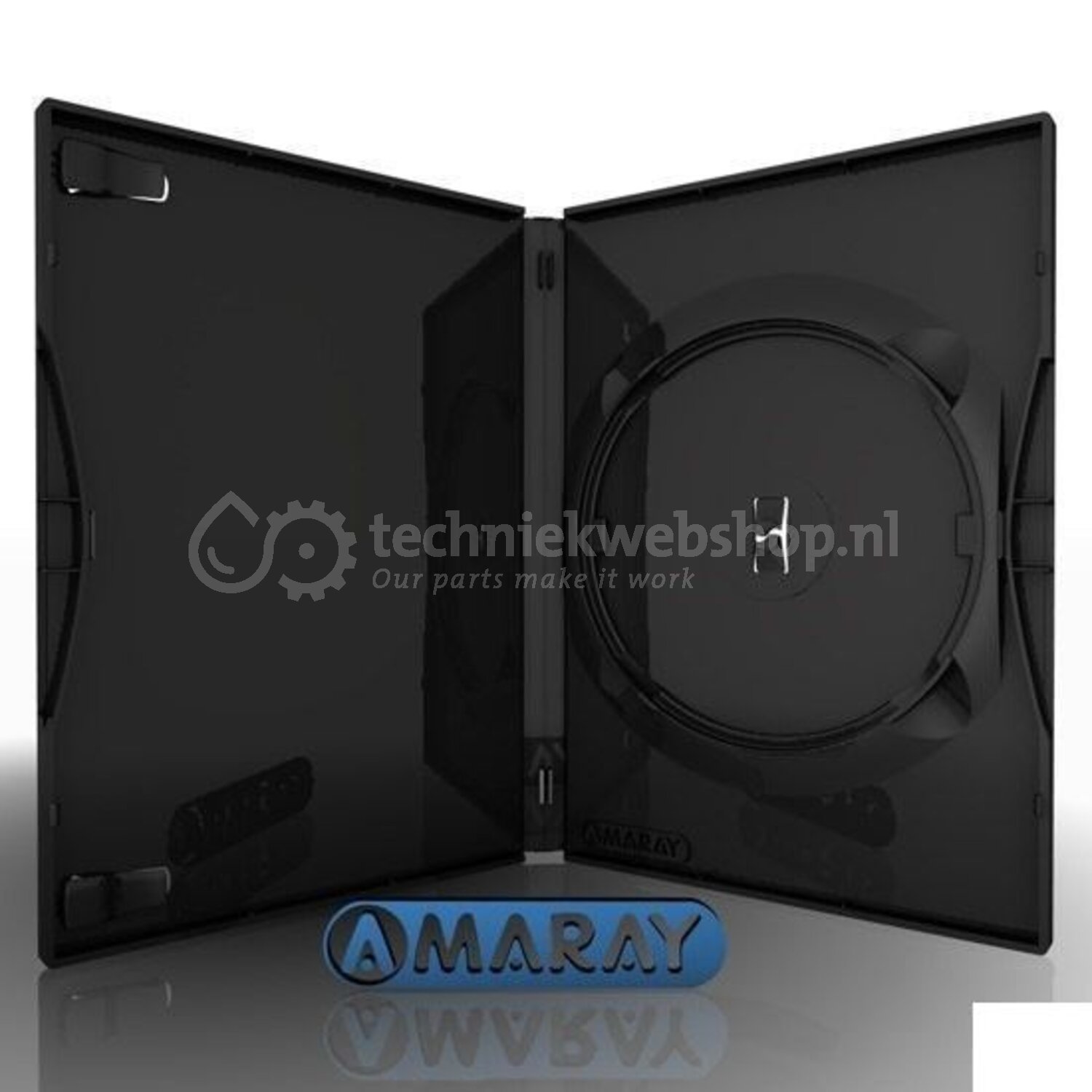 Amaray hoge kwaliteit DVD box, voor 1 DVD, 14 mm rug, zwart, 10 stuks ...