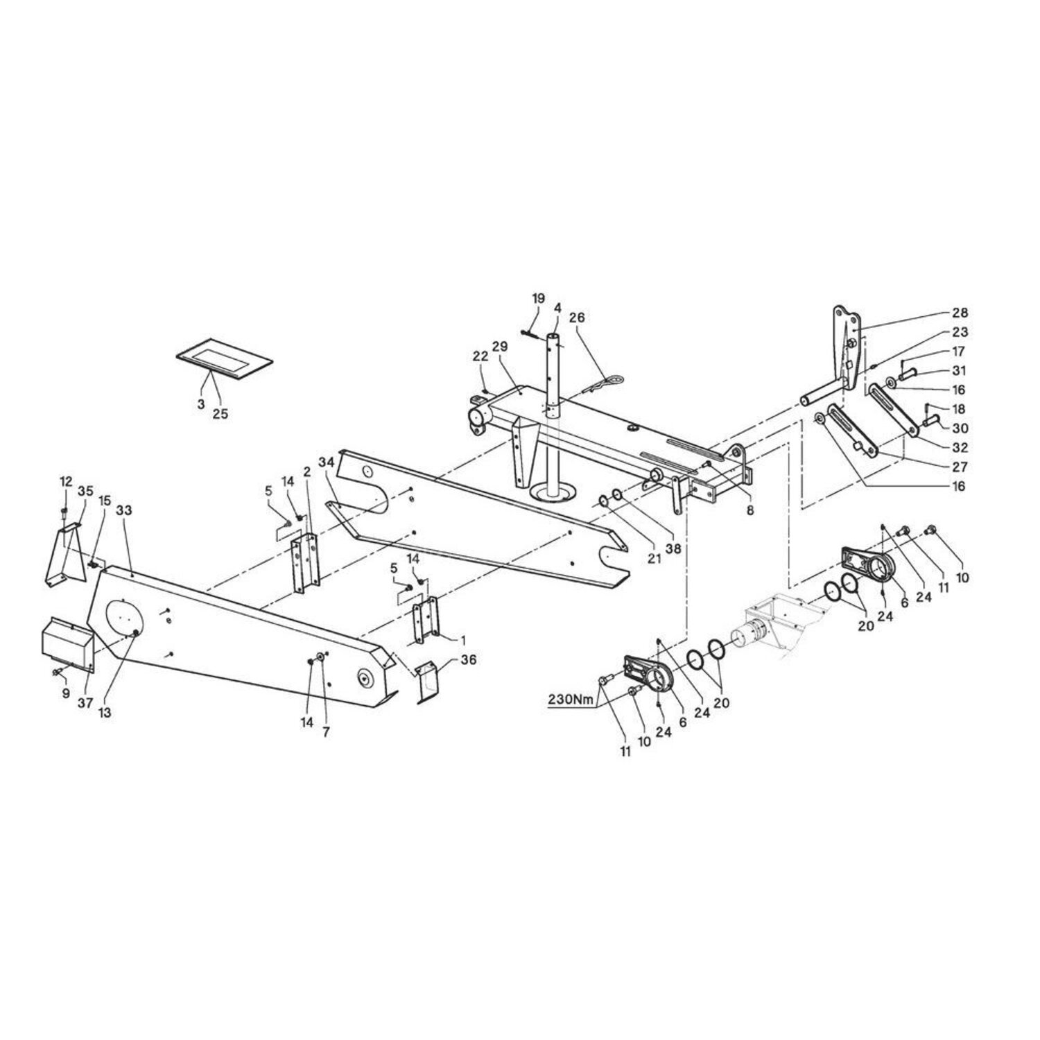 Frame (vanaf bouwjaar 1999) passend voor Vicon CM 190 in Landbouw ...