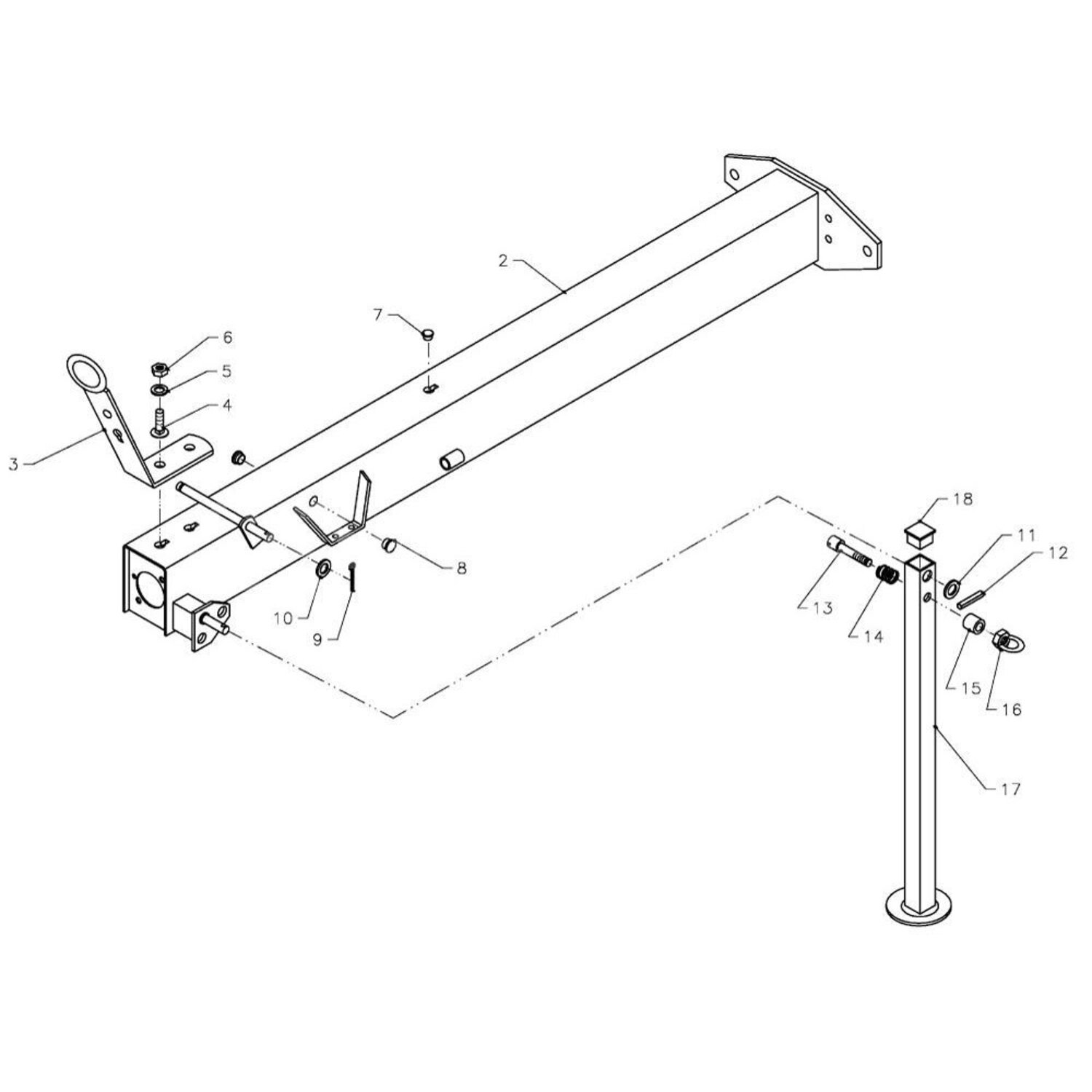 Frame hoofdbalk passend voor Vicon Andex 423 T in Landbouw / Grasland ...