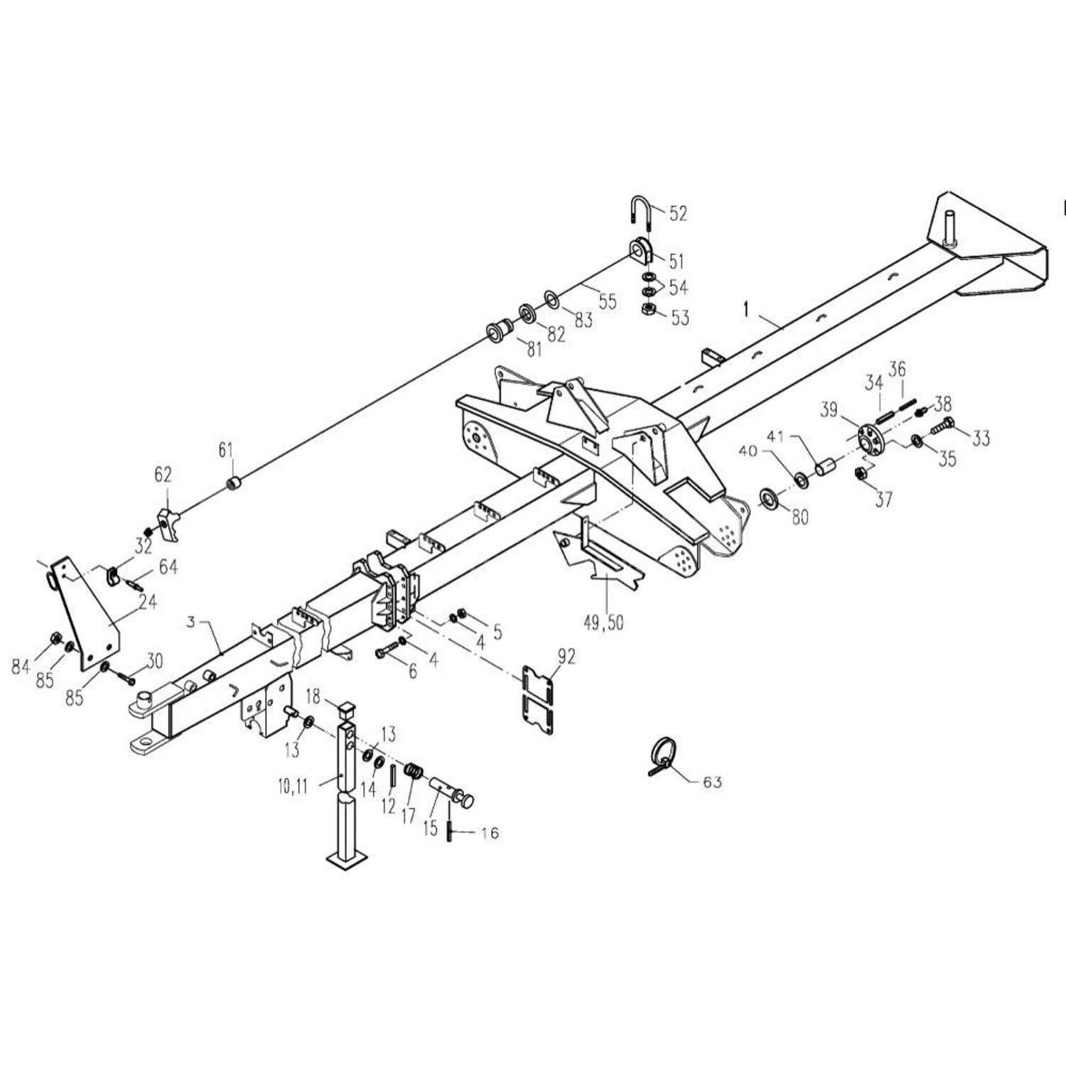 Frame hoofdbalk passend voor Vicon Andex 783 in Landbouw / Grasland ...
