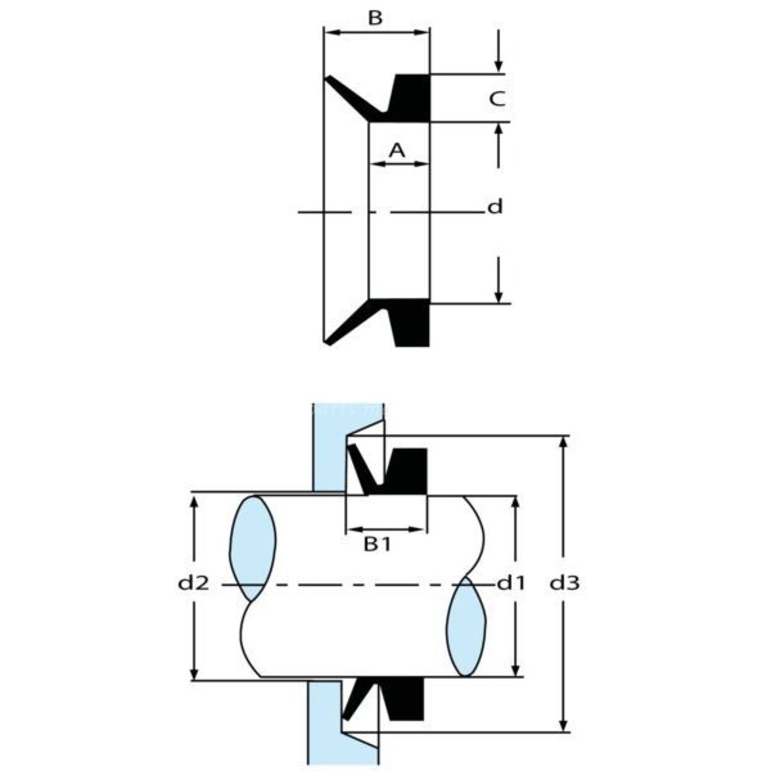 V-ringen Viton type A in Aandrijftechniek / Bevestigingsmaterialen en ...