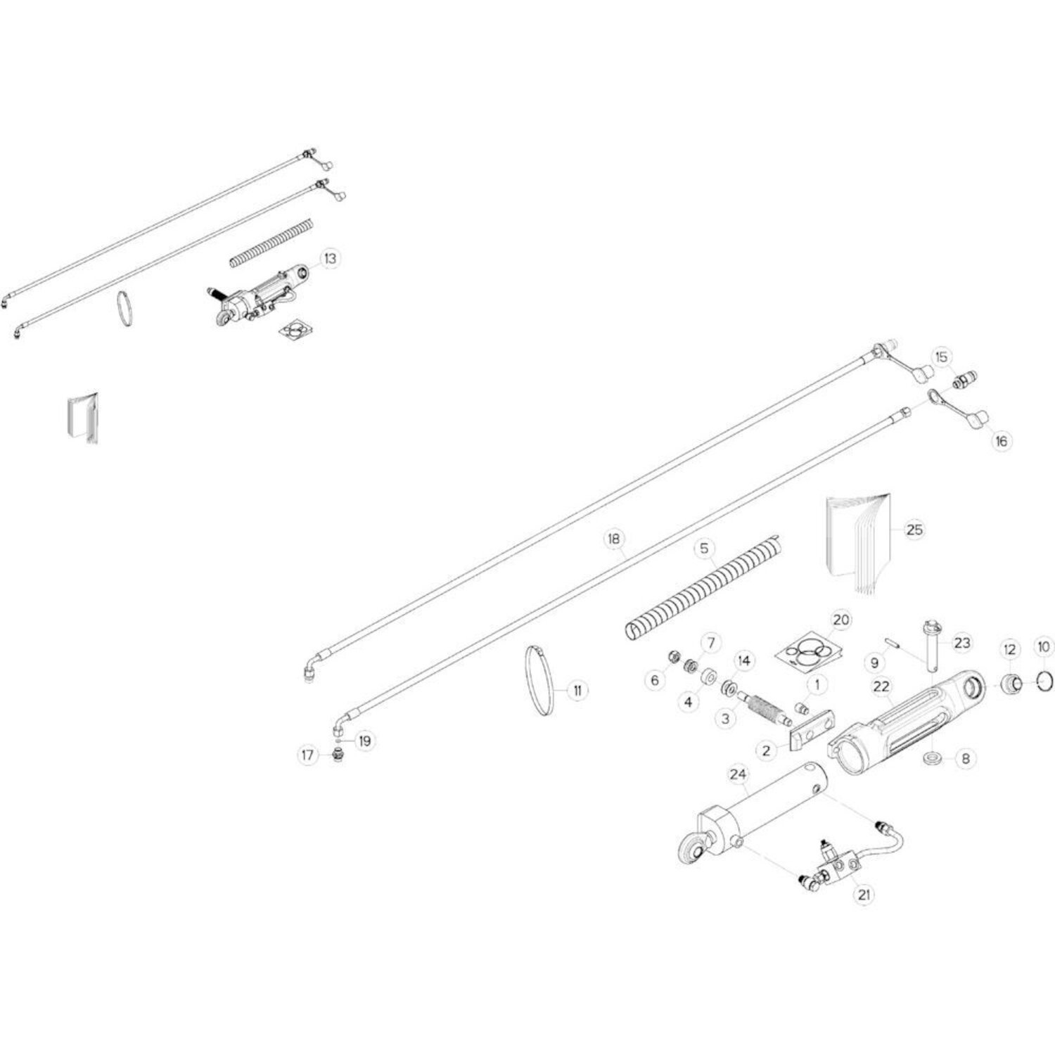 39 Mechanische en hydraulische scharnier-loskoppelset 6 passend voor ...