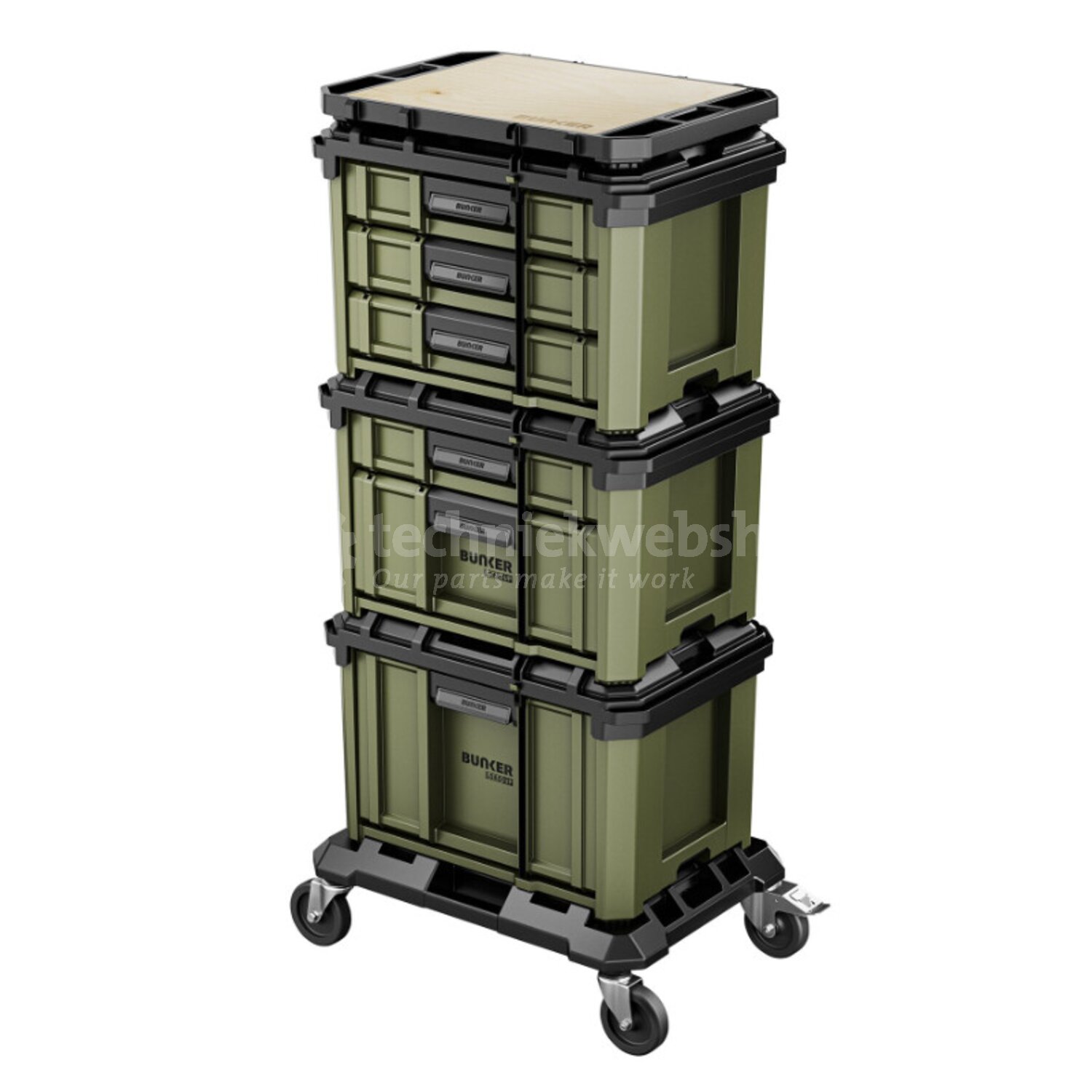 BUNKER Load-Up Verrijdbare opbergbox, 5dlg - D32261, 5059482117916 ...