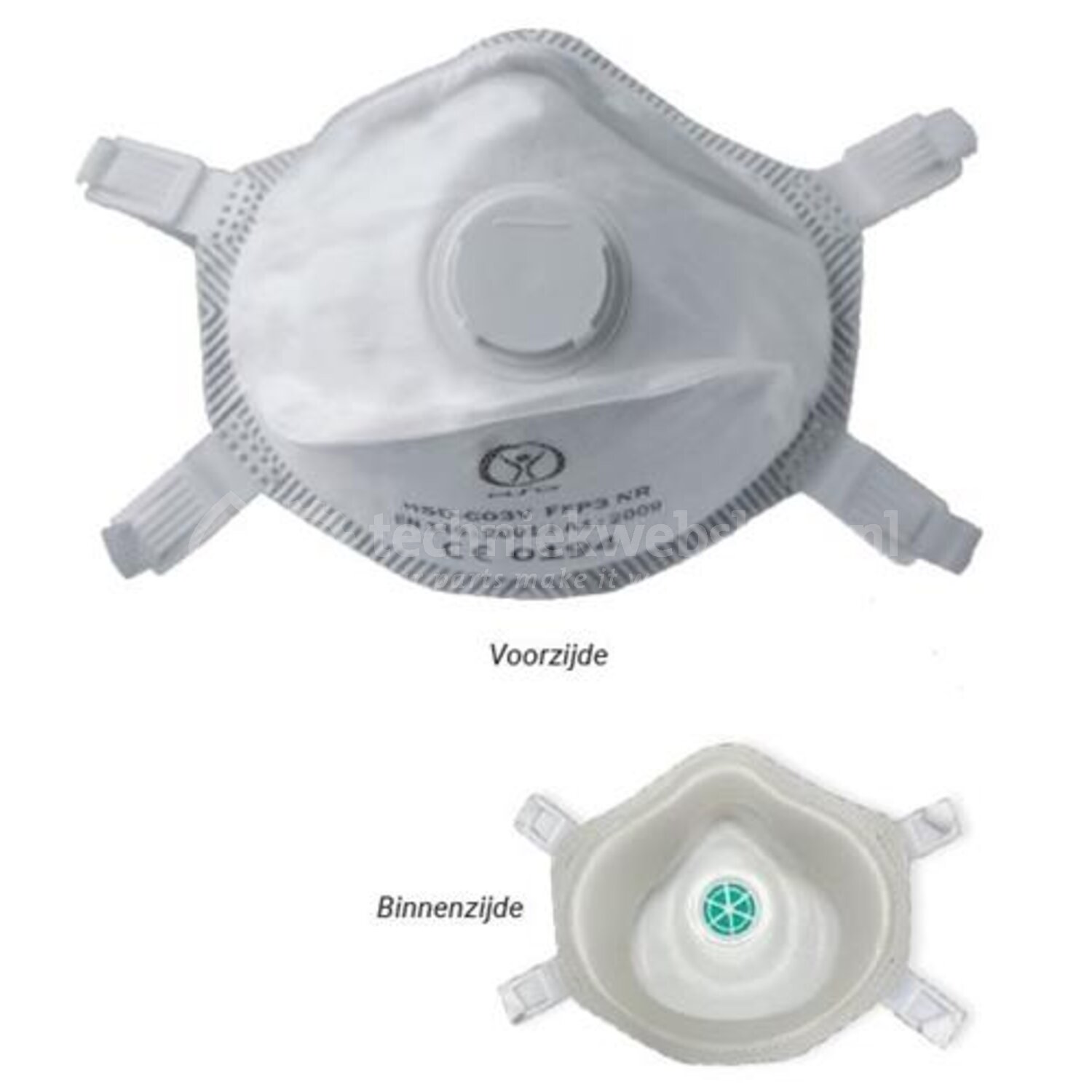 President Safety 30-300 FFP3 Mondmasker met ventiel - MT30300 ...