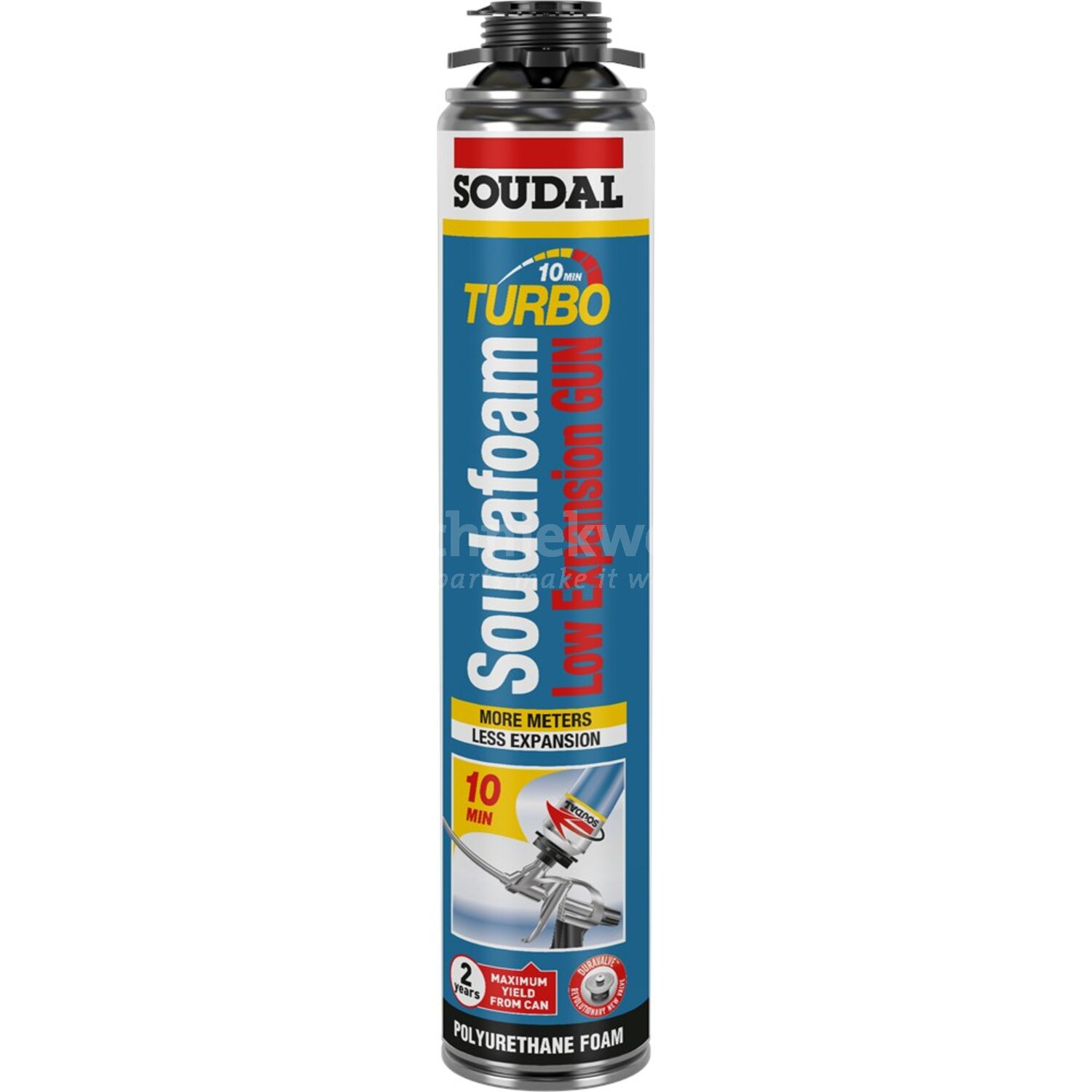 Soudal 750 Ml.soudafoam Gun Low Expansion Turbo - 160834, 5411183186804 ...