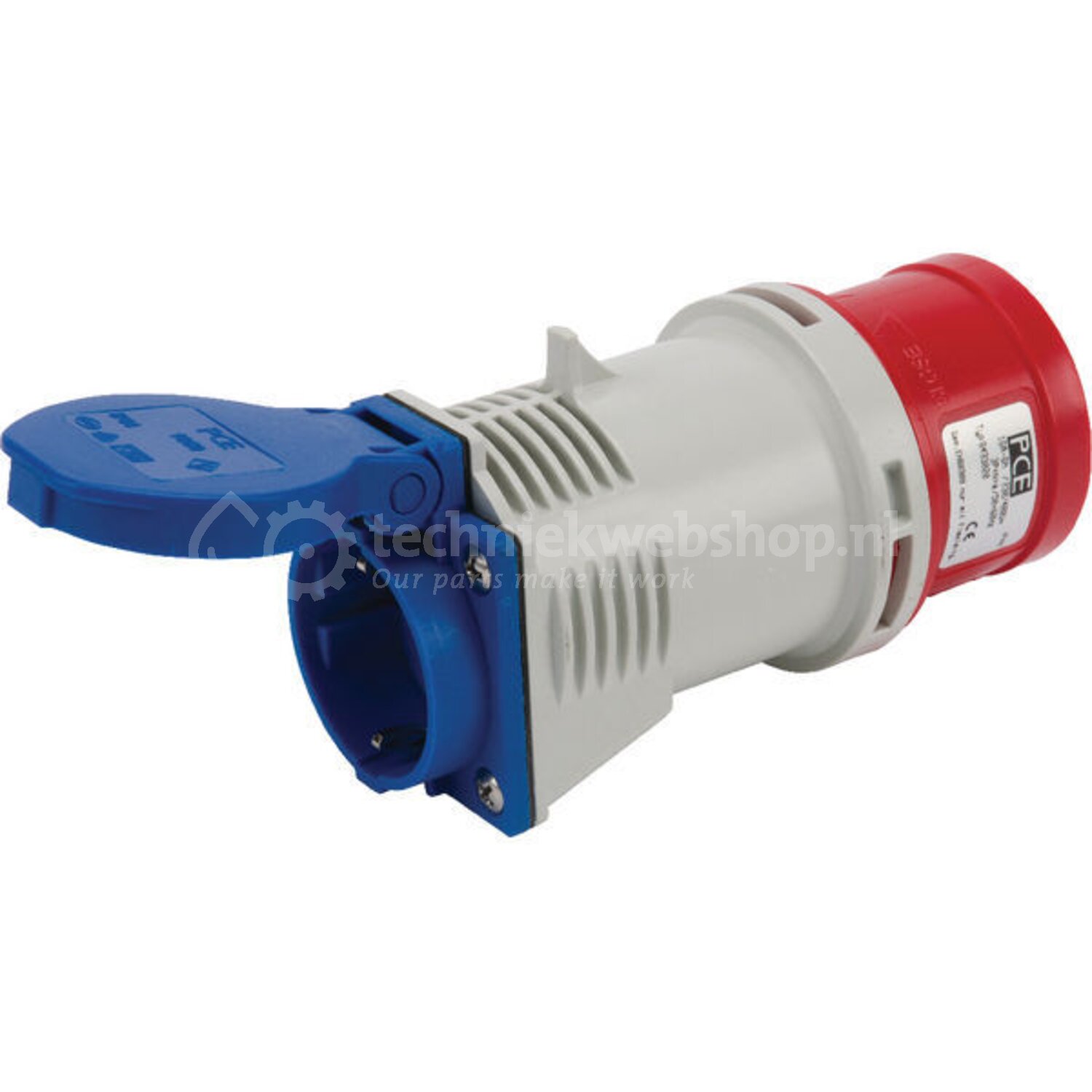 PCE Verloop CEE 16A/5P-Schuko 230V - 9003399210129 | Aantal Polen: 5 ...