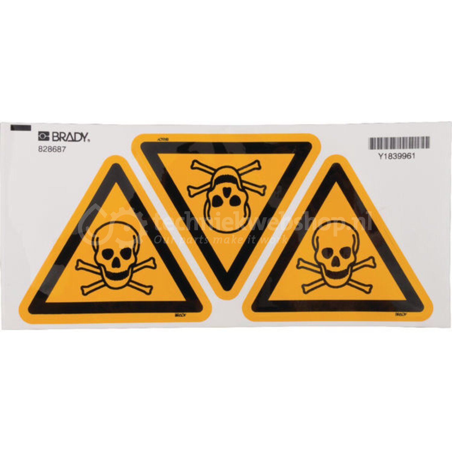 Brady Verbodssticker 100 mm gif - 754473276119 | Breedte: 100 mm ...