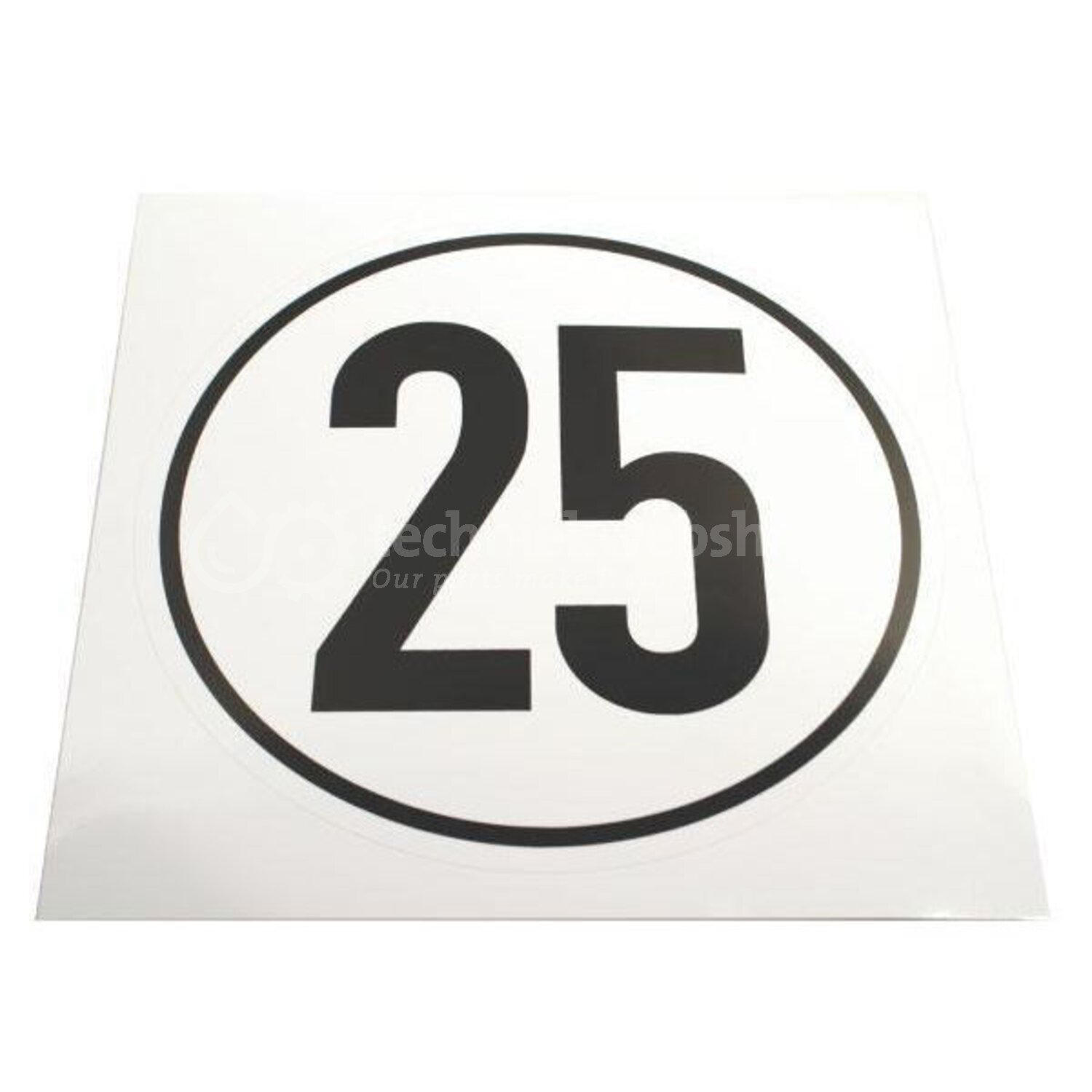 Sticker 25 km Duits model - 3700004402103 | Diameter: 200 mm | Vorm ...