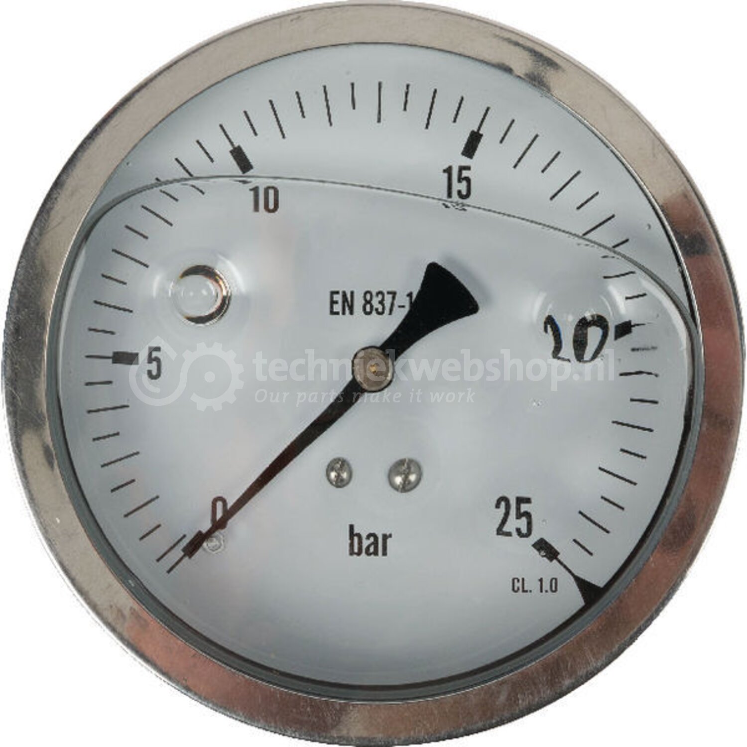 Manometer D100 RV 0-25 | Type aansluiting: Aansluiting achter | Gevuld ...