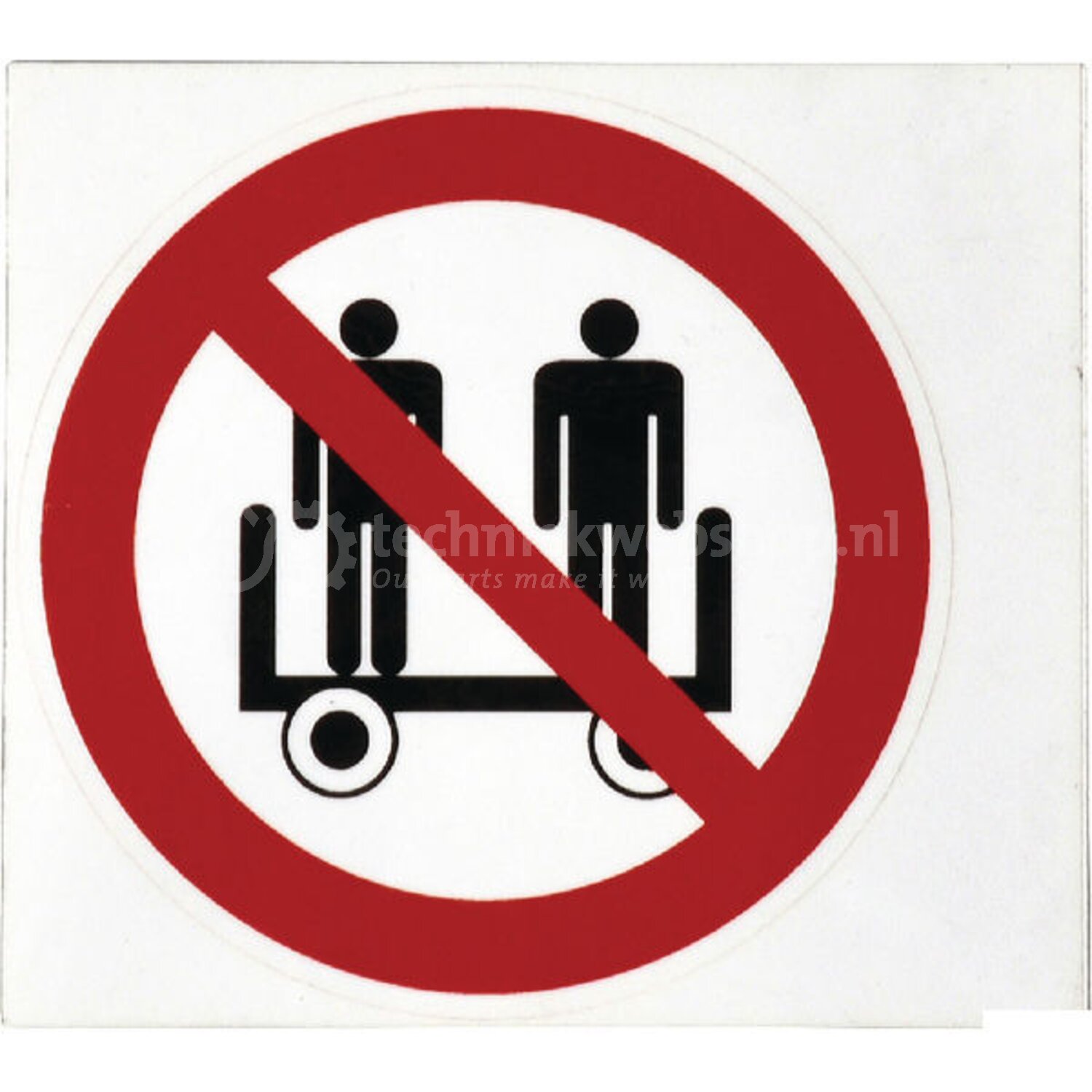 Brady Sticker Co-driver Prohibition | Kleur: Zwart, Rood, Wit | Vorm ...