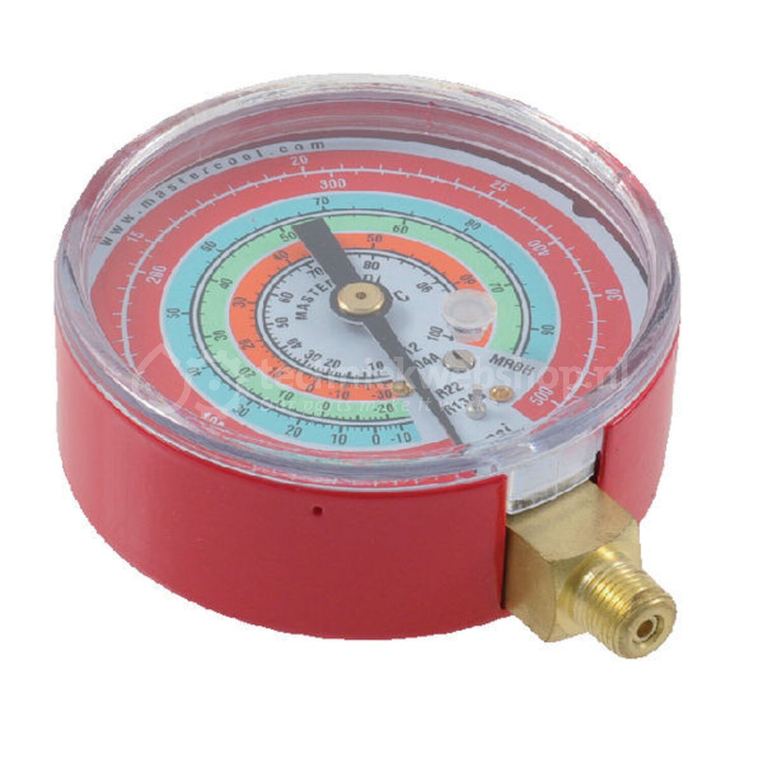 Manometer-hoog rood | Type aansluiting: Aansluiting onder ...