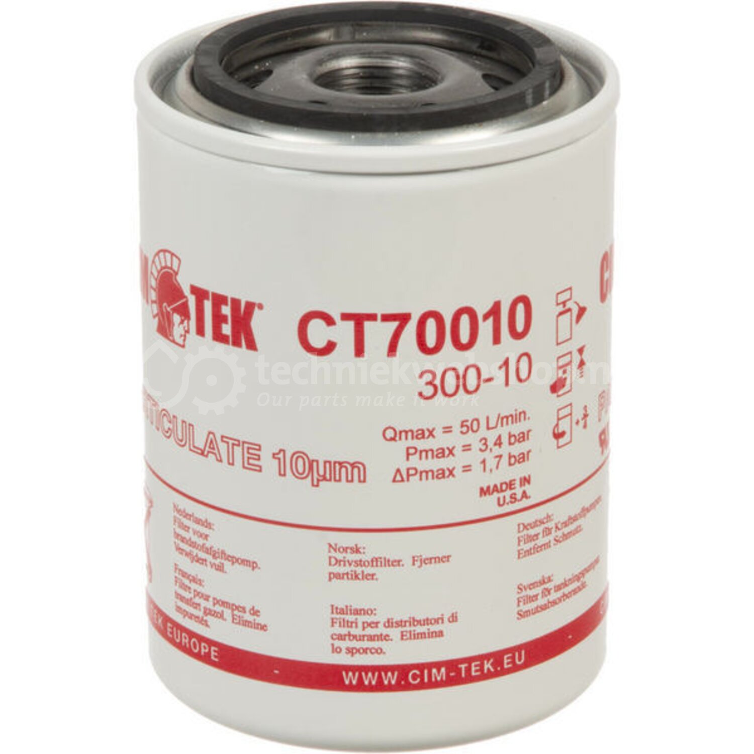 Cim-Tek Filter 300-10 | Medium: Brandstof | Schroefdraad: 1 in ...