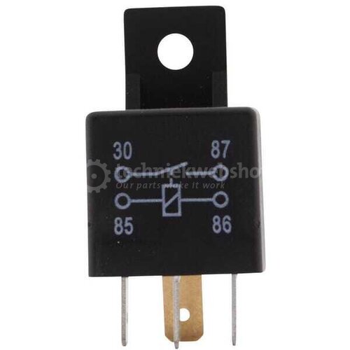 HELLA Relais 12V 4 Poles - Courant De Travail 15A - Noir - Pour Auto, Moto, Circuit Électrique - Réf. 4RA 007 507-081