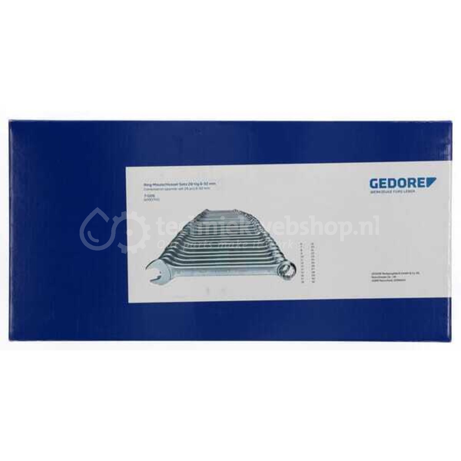 Gedore Ringsteeksleutelset 26 dlg, Set ring- / steeksleutel ...