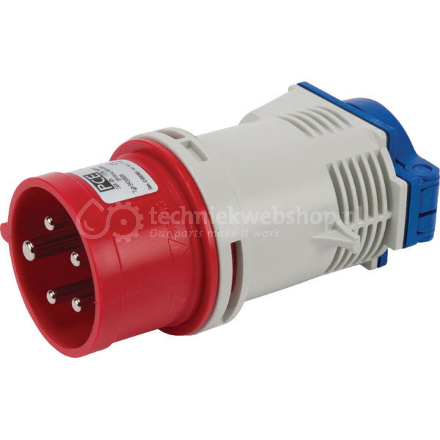 PCE Verloop CEE 16A/5P-Schuko 230V - 9003399210129 | Aantal Polen: 5 ...