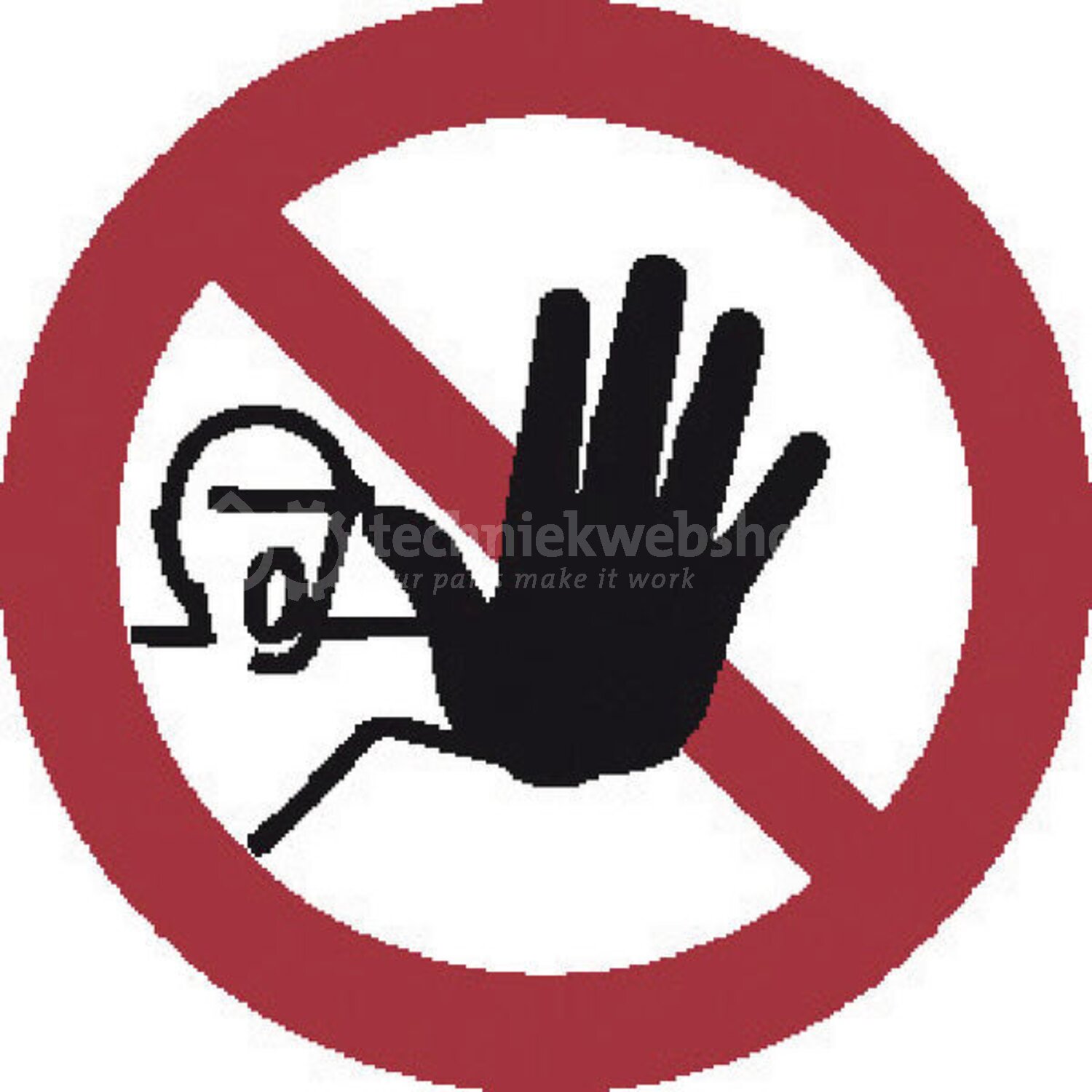 Brady Sticker verbod 100mm toegang - 662820495796 | Diameter: 100 mm ...