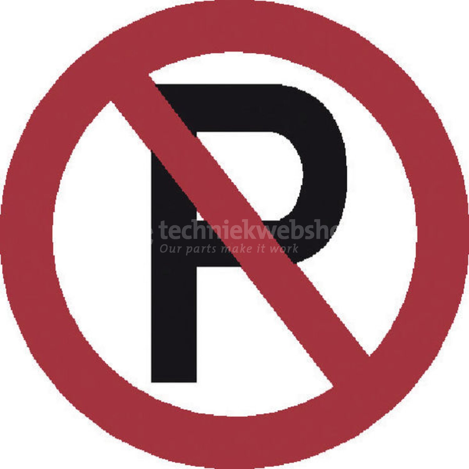 Brady Sticker verbod 100mm parkeren - 662820129509 | Diameter: 100 mm ...