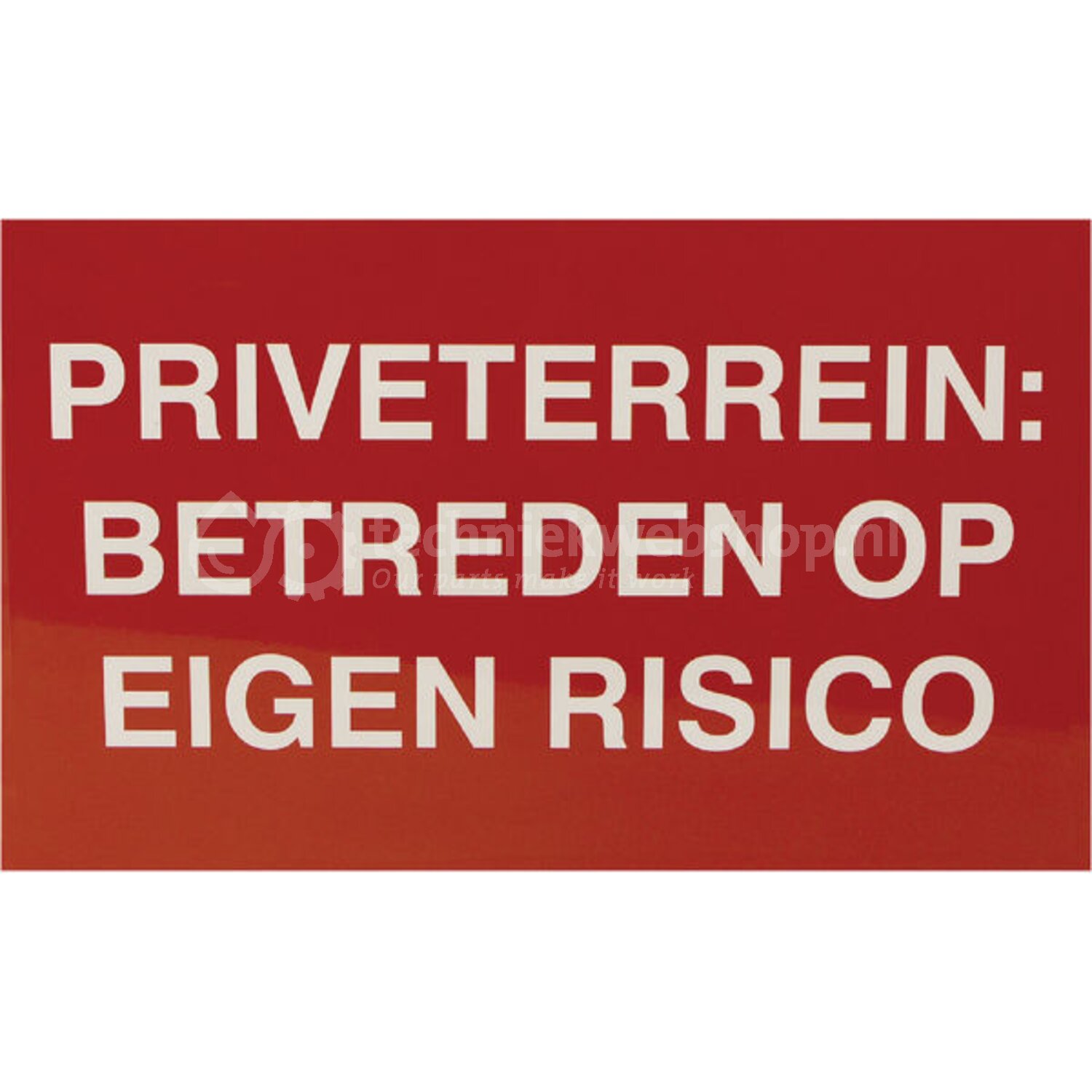 Bord privé-terrein 400x250mm | Breedte: 250 mm | Hoogte: 400 mm
