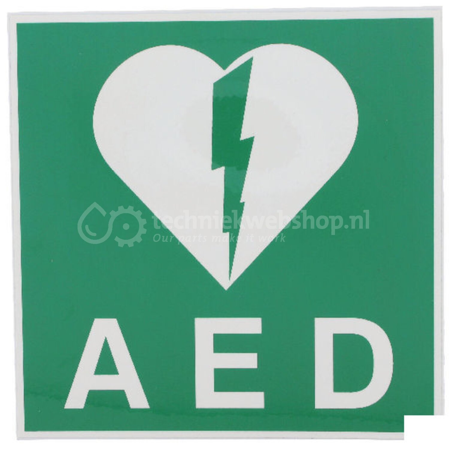 Brady Sticker 100x100mm AED - 662820067542 | Breedte: 100 mm | Hoogte ...