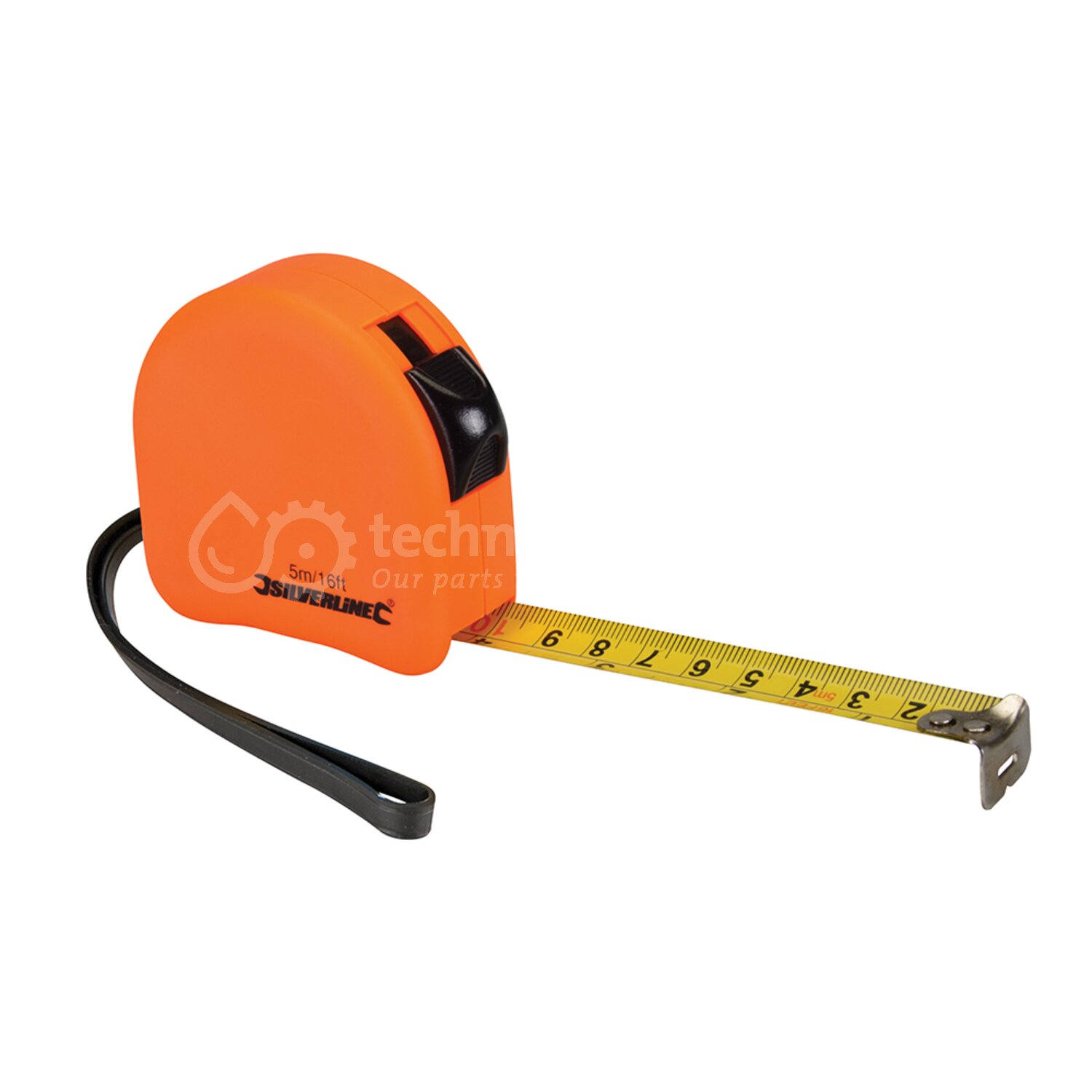 Silverline Felgekleurde ergonomische rolmaat, 5 m / 16 ft x 19 mm ...