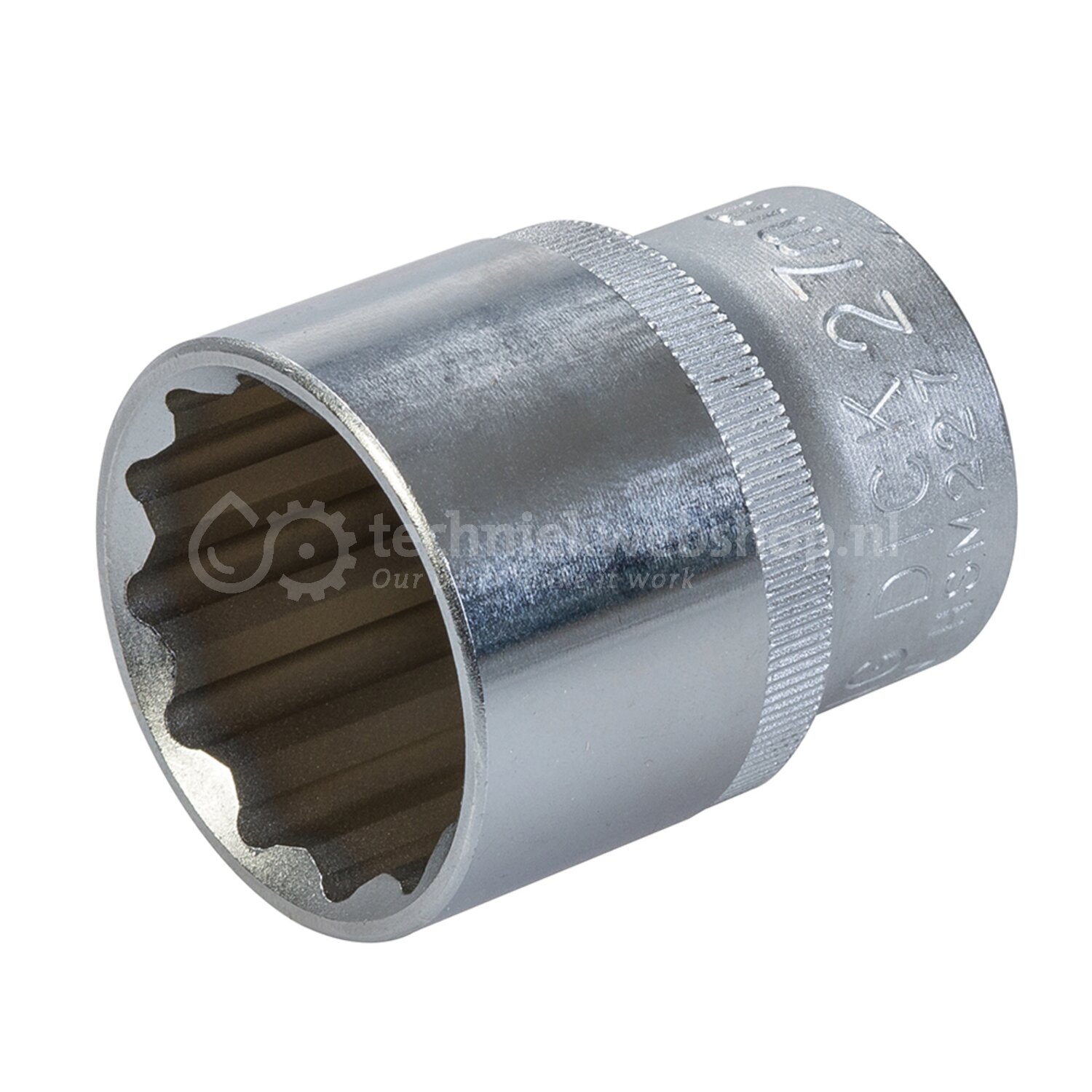 Crescent Stecknuss 27 Mm – Metrisch, 1/2 Zoll Antrieb, 12-kant, Aus Chrom-Vanadium-Stahl, Vernickelt
