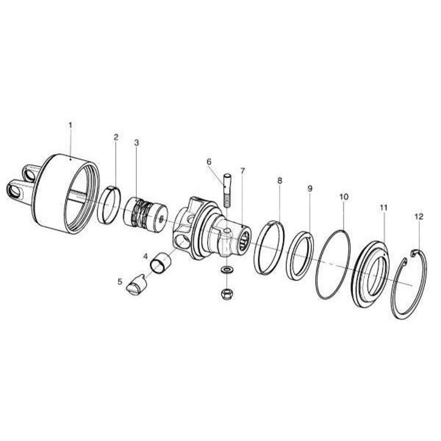 Bondioli SFT8 LR24 Nockenschaltkupplung 2500Nm 1 3/4 6 Z. Gelenkwelle Zapfwelle