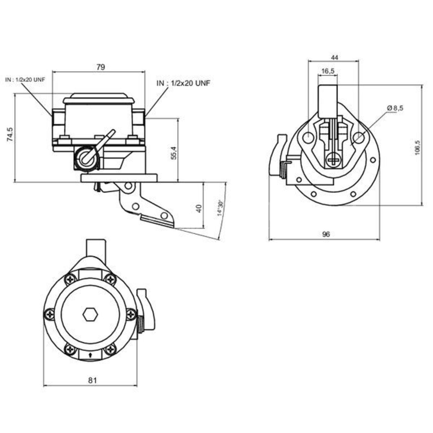 Kramp Opvoerpomp Perkins - 2641338KR, 8716106064861 - Techniekwebshop.nl